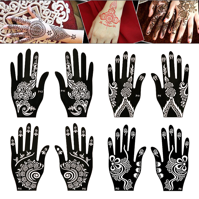 Indian Wedding Supply - 2 szt. Szablony tatuażu z henną