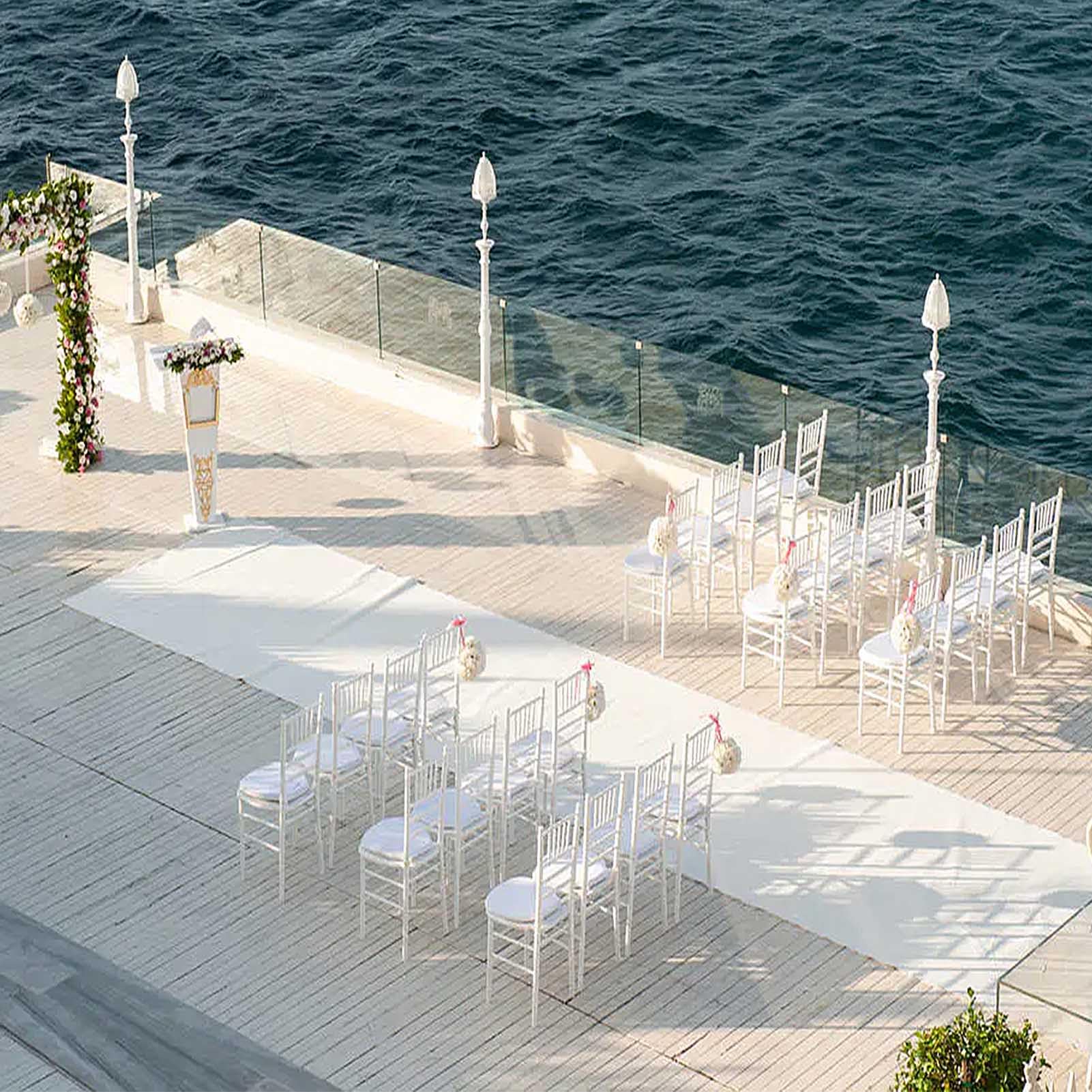 Aisle Runner White - Wytrzymały dywan ślubny, odpowiedni do koridorów