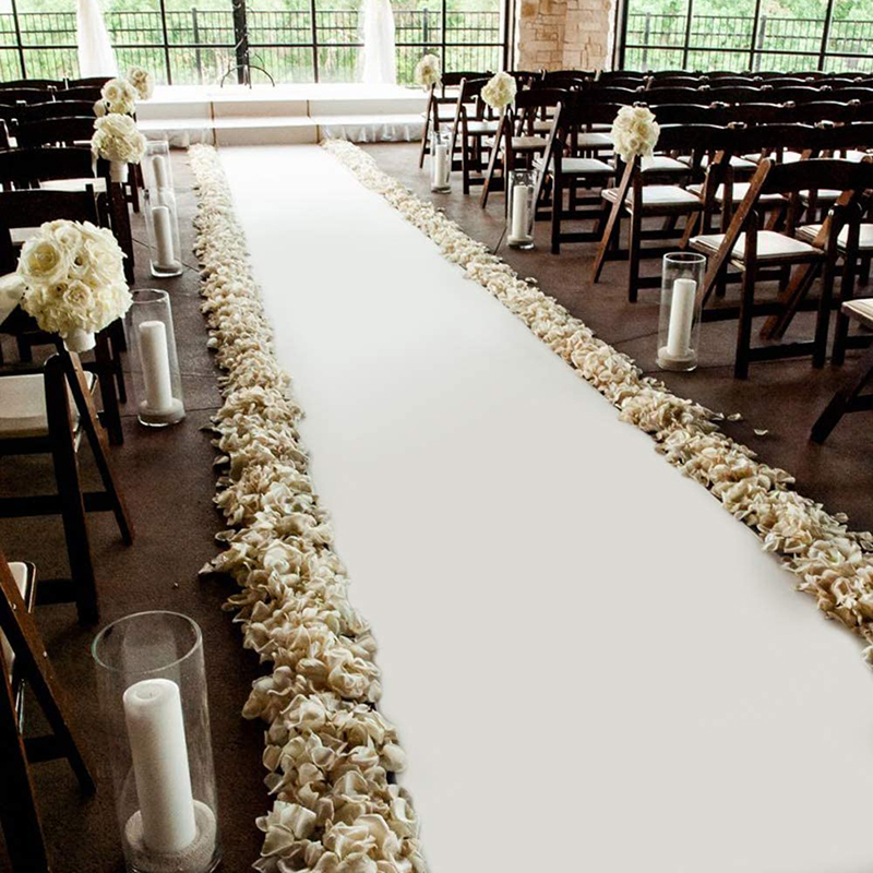 Aisle Runner White - Ślubny ołtarz Runners Party urodziny uroczystości