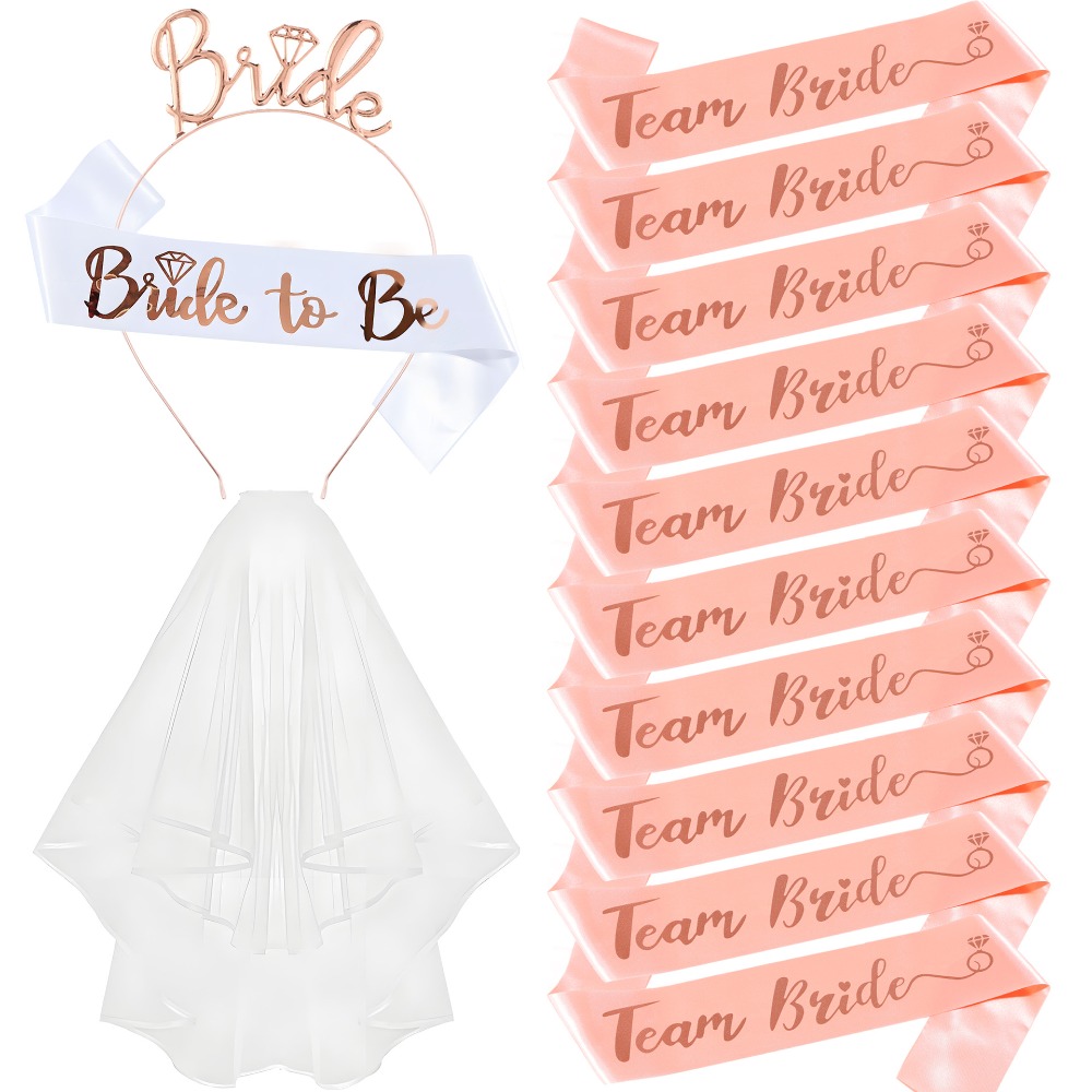 Bride Tribe Sash - Zestaw 13 szt. akcesoriów na wieczór