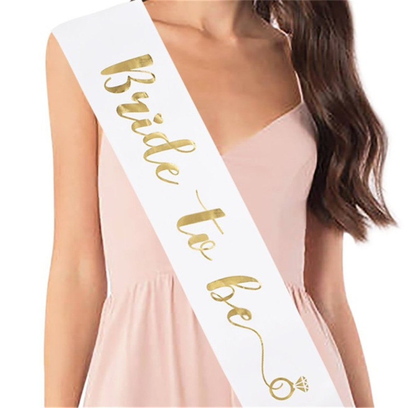 1 szt. satynowa szarfa „Bride  – Bride Tribe Sash recenzja i cena