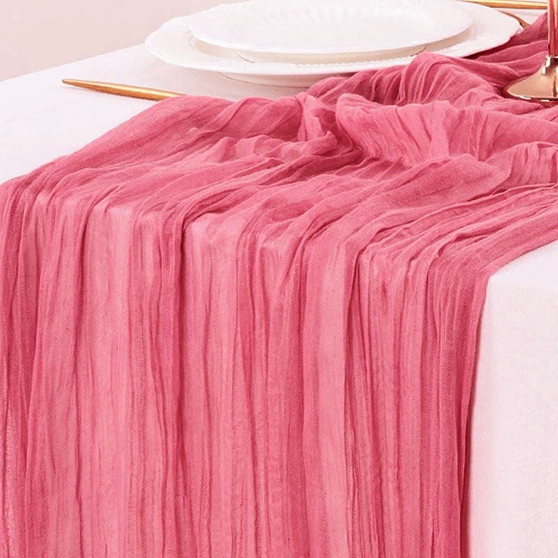 Czerwony bieżnik na stół gaza  – Wedding Ceremony Supply recenzja i cena