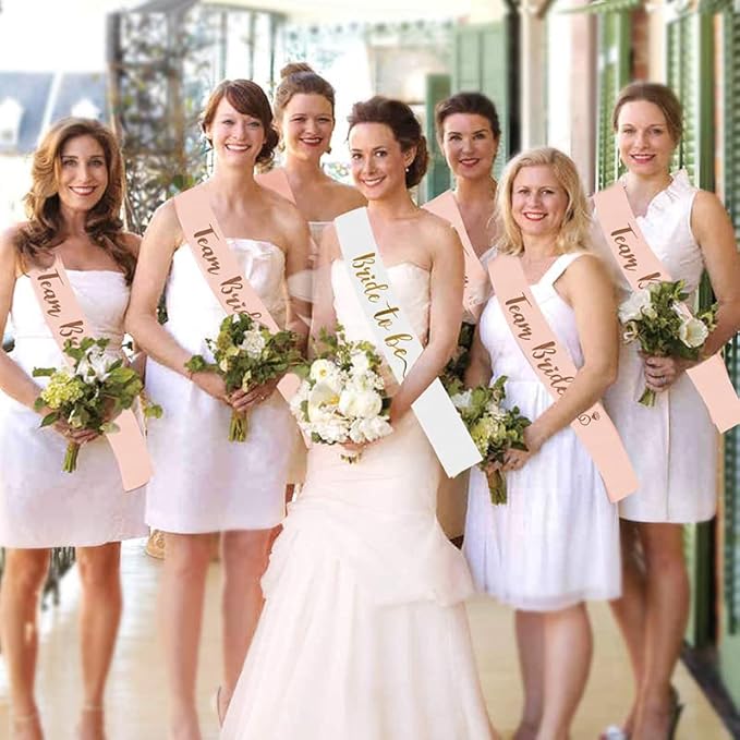 25 sztuk/zestaw różowo-złotych – Bride Tribe Sash recenzja i cena