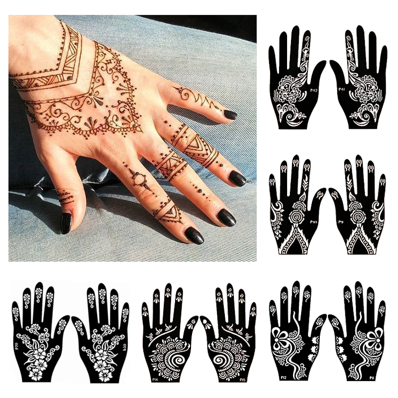 2 szt. Szablony tatuażu z henn – Indian Wedding Supply recenzja i cena