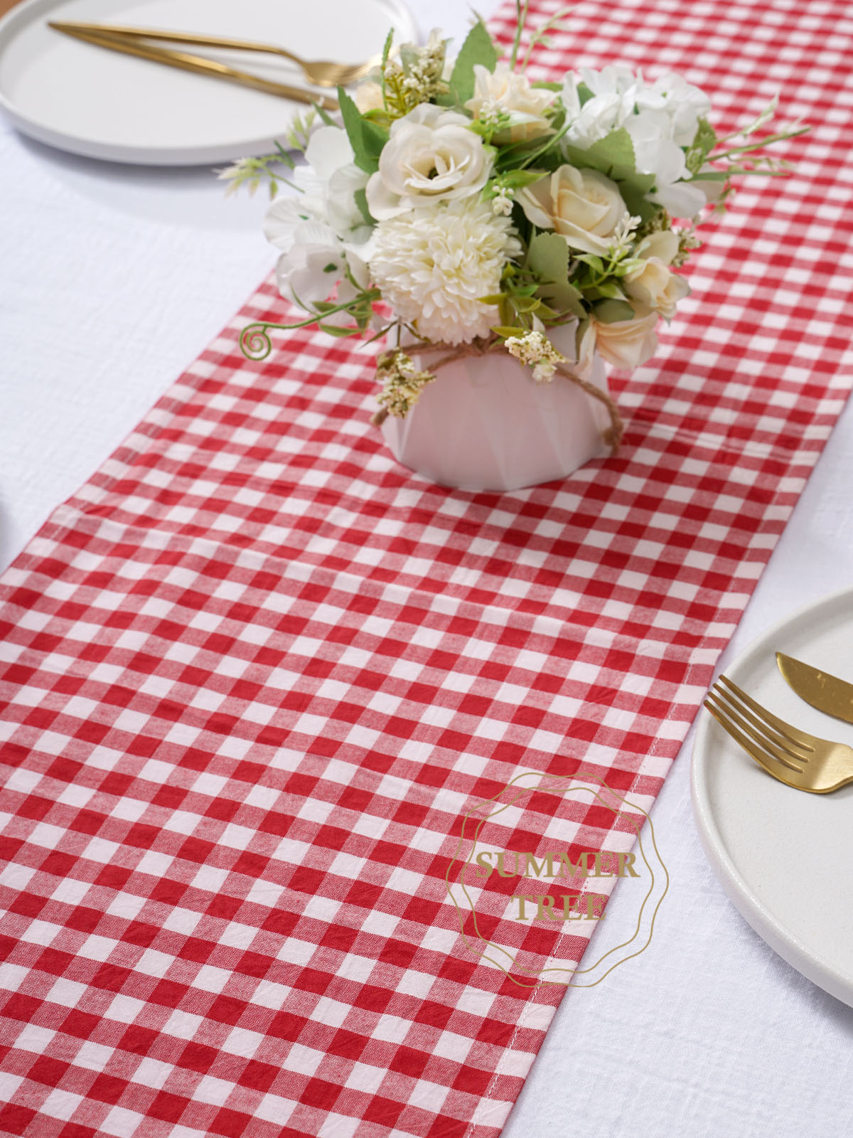 Rustykalny bawełniany bieżnik  – Wedding Ceremony Supply recenzja i cena