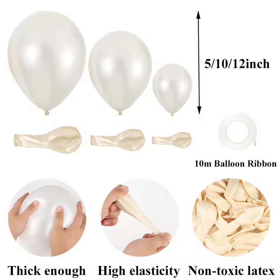 21 sztuk perłowe białe balony  – Wedding Balloon Arch recenzja i cena