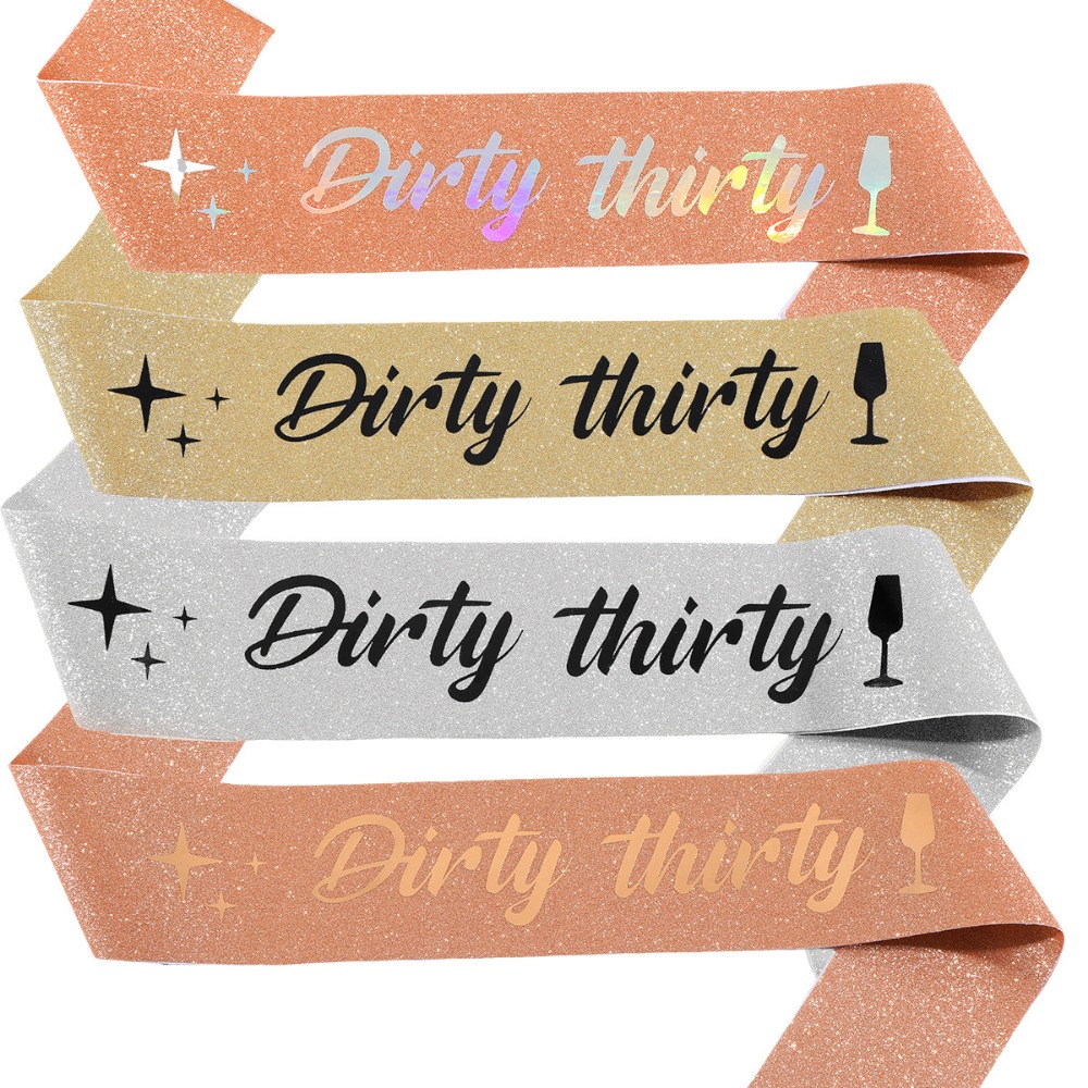Dirty Thirty Sash Glitter Sati – Bride Tribe Sash recenzja i cena